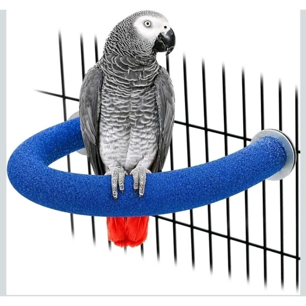 Rough-Surfaced Quartz Sand Parrot Perch for Medium to Large Birds - U Shape